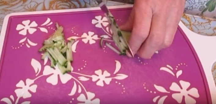 Необычный салатик с фунчозой на Новый год