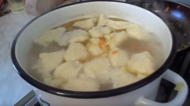 Рецепт аппетитного супа с галушками