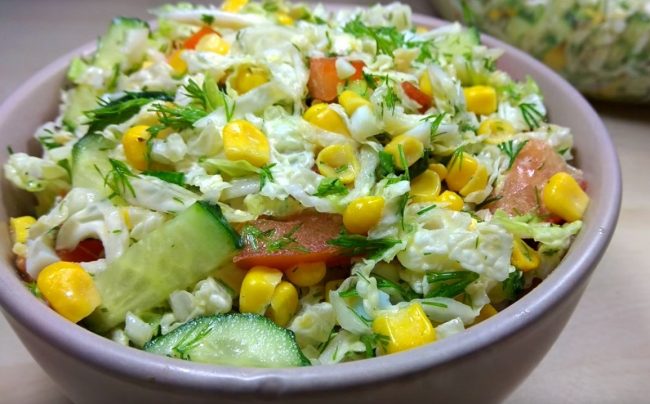 Рецепт легкого салатика на каждый день